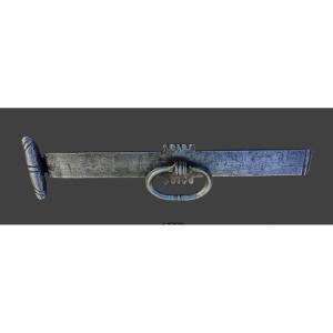 Catenaccio in ferro forgiato XVIII secolo