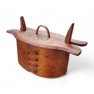 Scatola in cortecciadi betulla per alimenti area scandinava