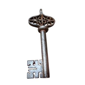 Importante chiave veneziana da portone XVI secolo 18 cm