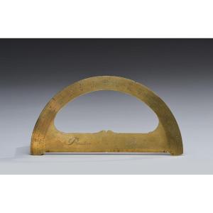 Goniometro in ottone dorato firmato "Poudra à Paris" inizio XIX secolo