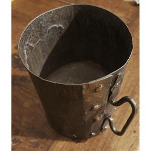 Rara misura doppia per grano in ferro forgiato datata 1777