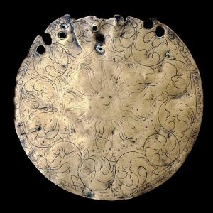 Placca per muli in ottone incisa XVIII secolo