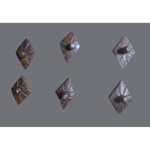 6 Chiodi romboidali a due elementi XVI secolo