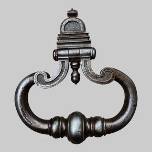 Battiporta francese in ferro forgiato XVIII secolo