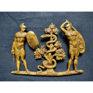 Plaque En Bronze Doré XVIe Siècle 