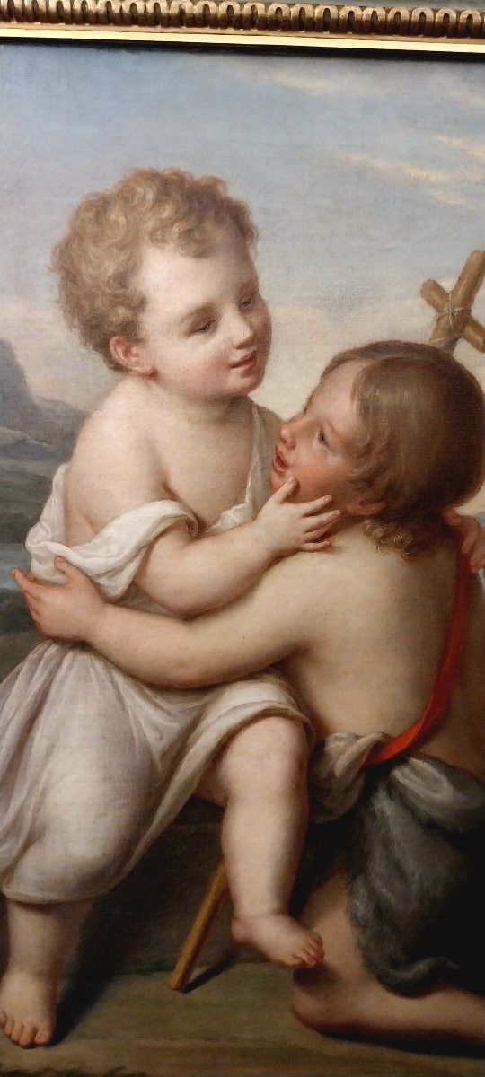 Dipinto raffigurante Gesù bambino con San Giovannino. -photo-2