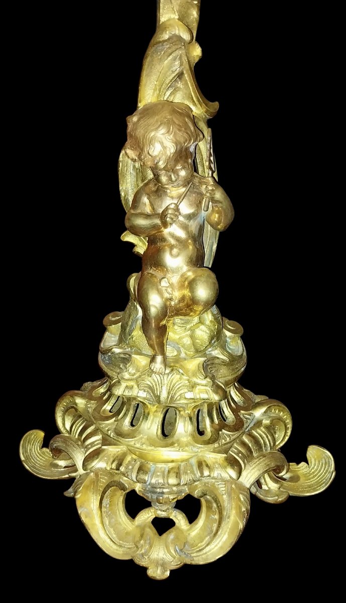 Candelieri in bronzo dorato. -photo-3