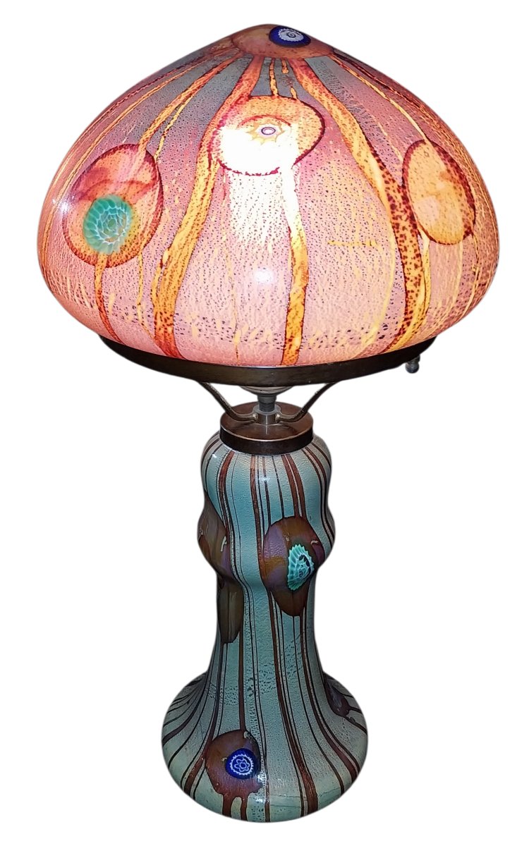 Lampada in vetro soffiato di Murano, anni ’70 – E. Nason & G. Radi-photo-1