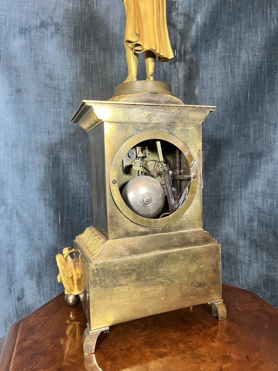 Orologio in bronzo dorato francese-photo-5