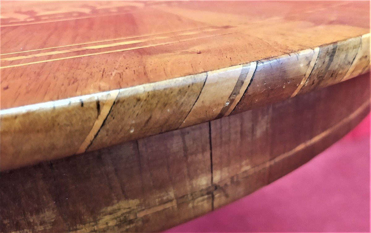 Piccolo tavolino intarsiato rotondo-photo-1