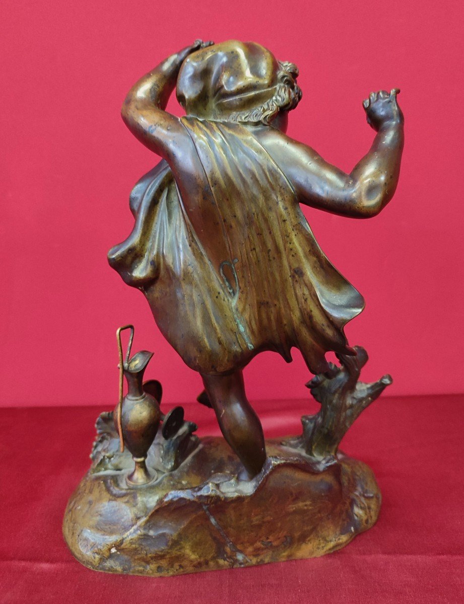 Bacco che danza figura in bronzo-photo-4