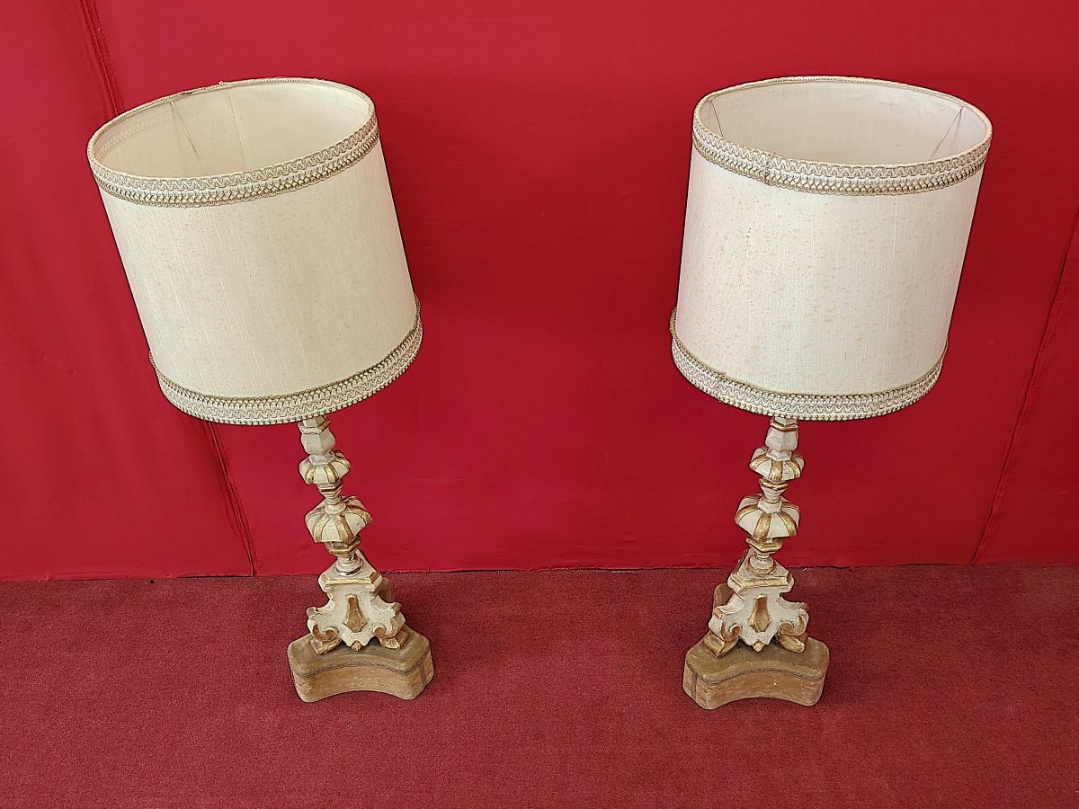 Coppia candelabri laccati-photo-4