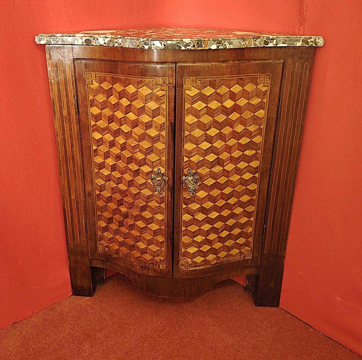 Angolare intarsiato piano in marmo-photo-6