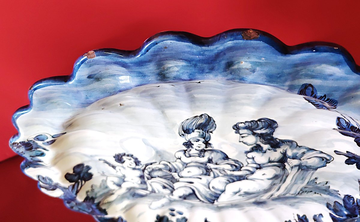 Coppia di piatti in ceramica dipinti-photo-1