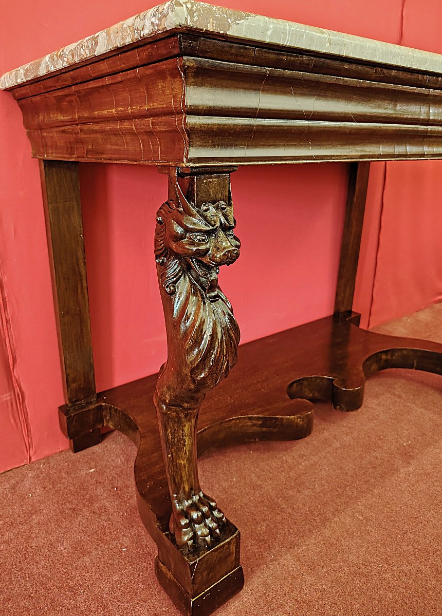 Consolle siciliana con grifoni-photo-3