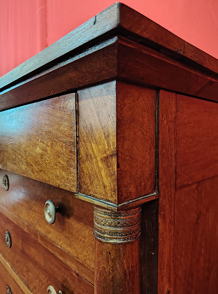 Comò Impero in noce-photo-4