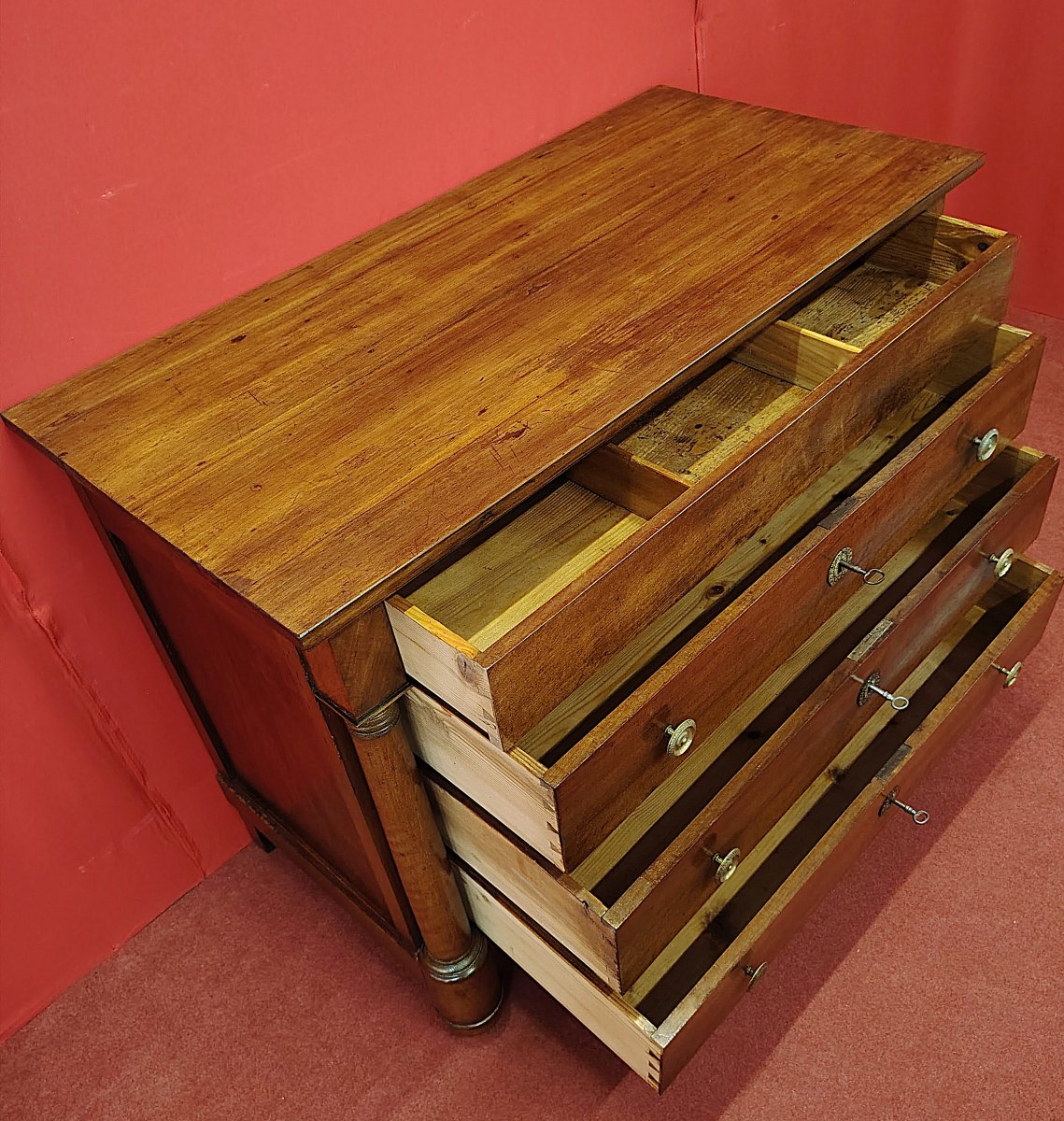 Comò Impero in noce-photo-2