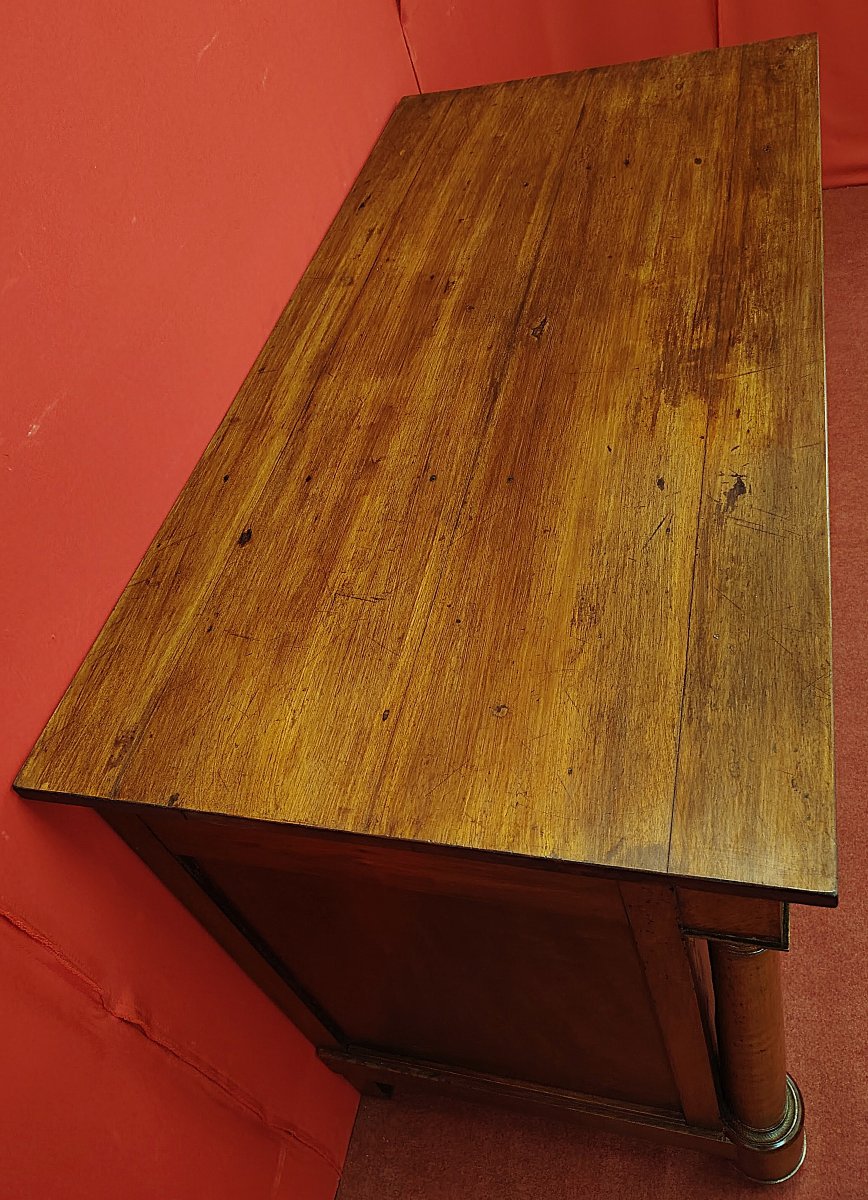 Comò Impero in noce-photo-4