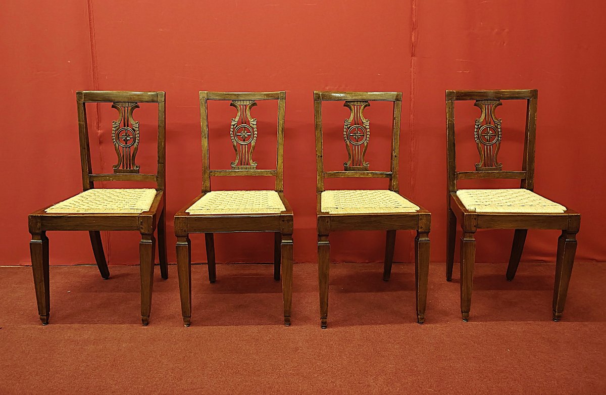 Gruppo di quattro sedie Impero-photo-5