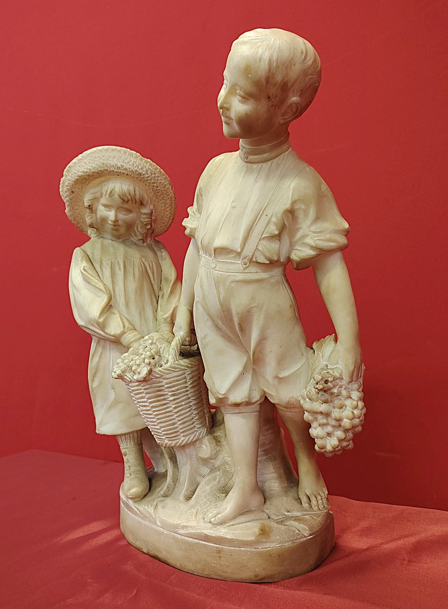 Scultura in marmo allegoria autunnale P. Filippini-photo-2