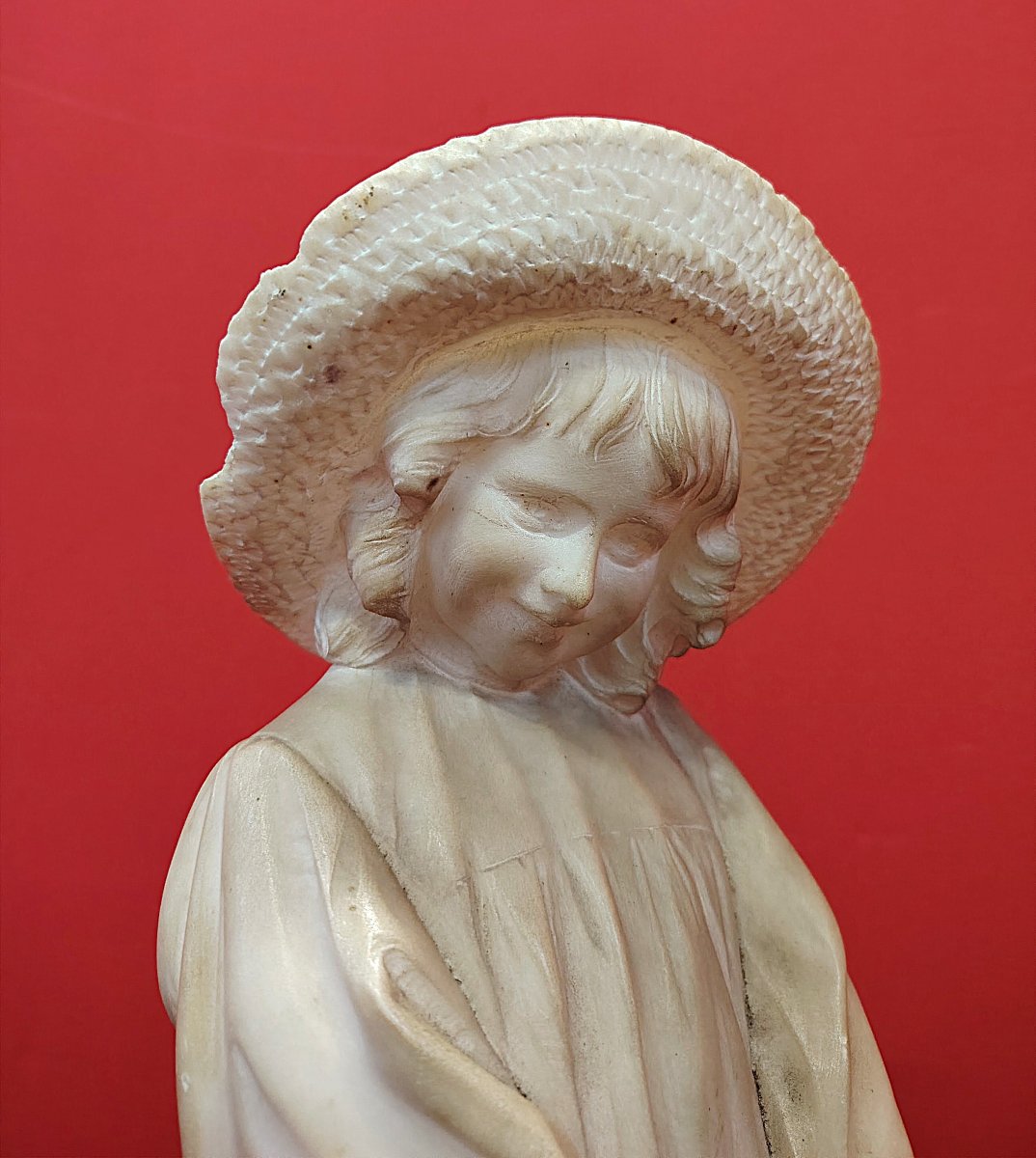 Scultura in marmo allegoria autunnale P. Filippini-photo-4