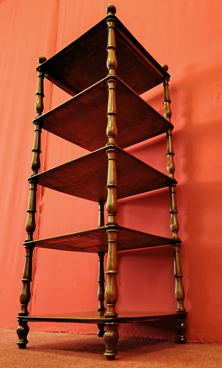 Etagere quadrata in Noce-photo-1