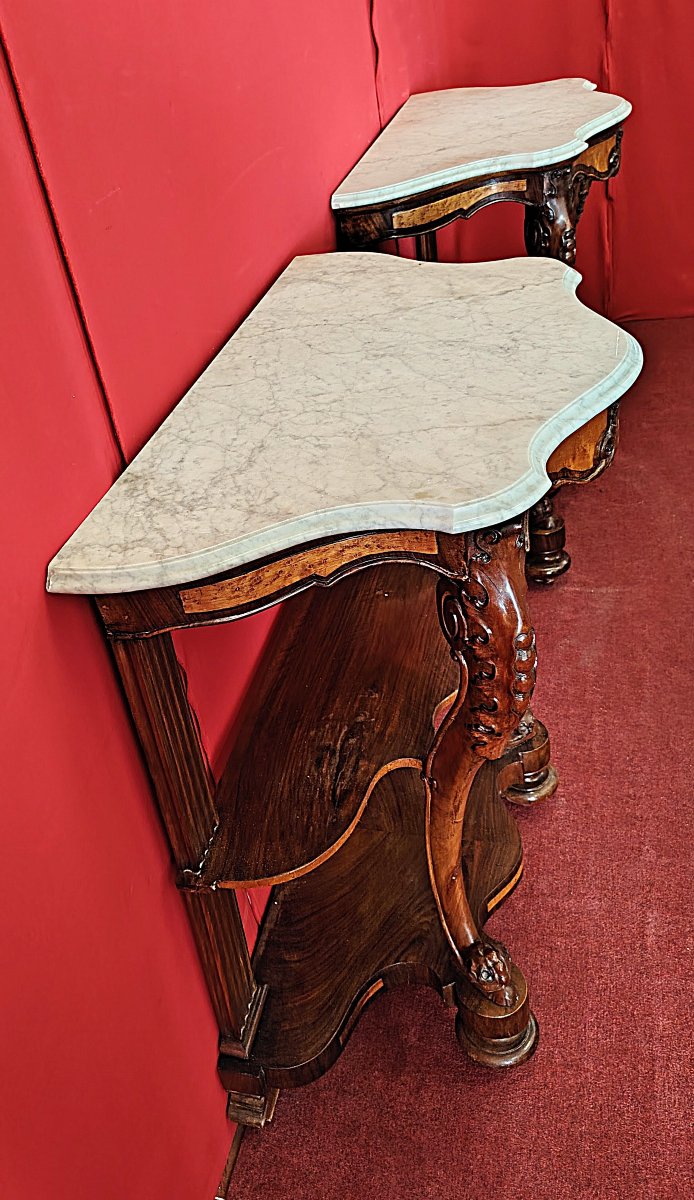 Coppia consolle con marmo-photo-3