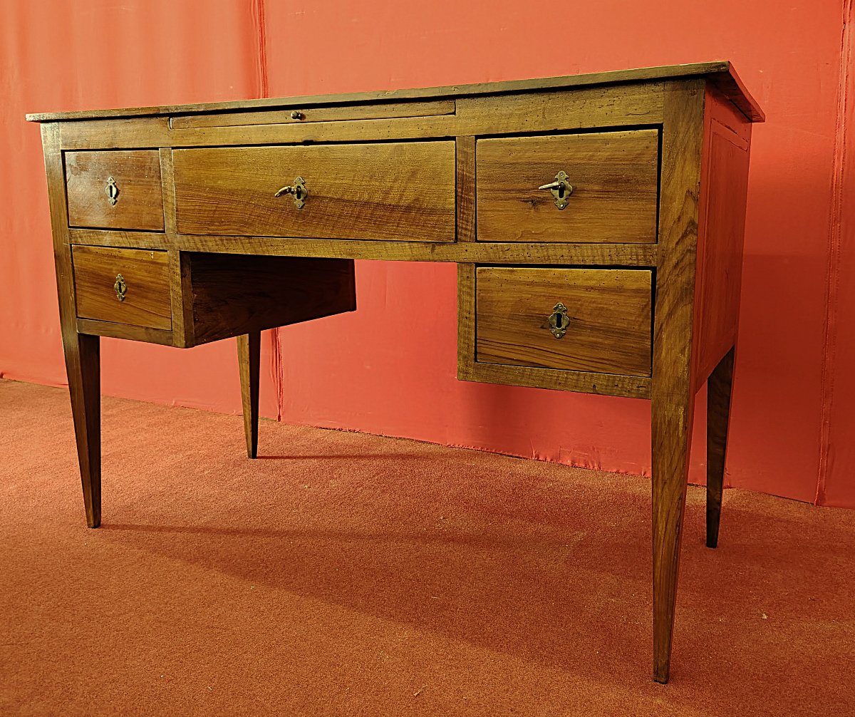 Scrivania in Noce con tiretto-photo-1