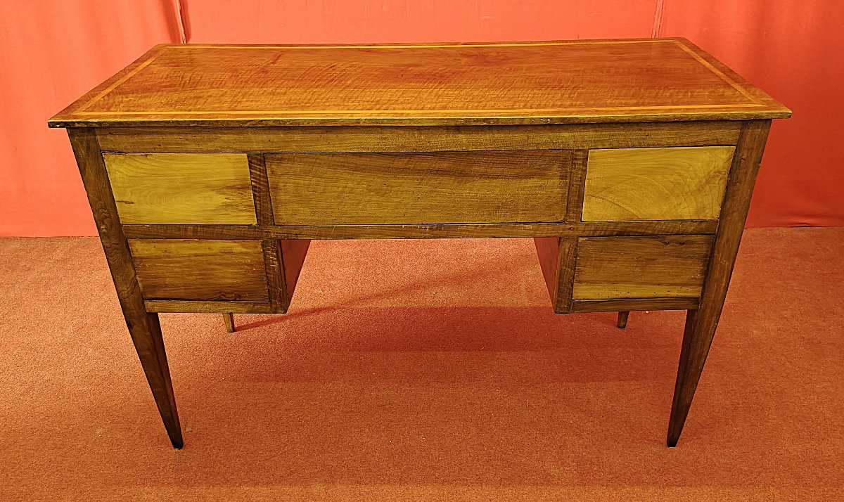 Scrivania in Noce con tiretto-photo-3