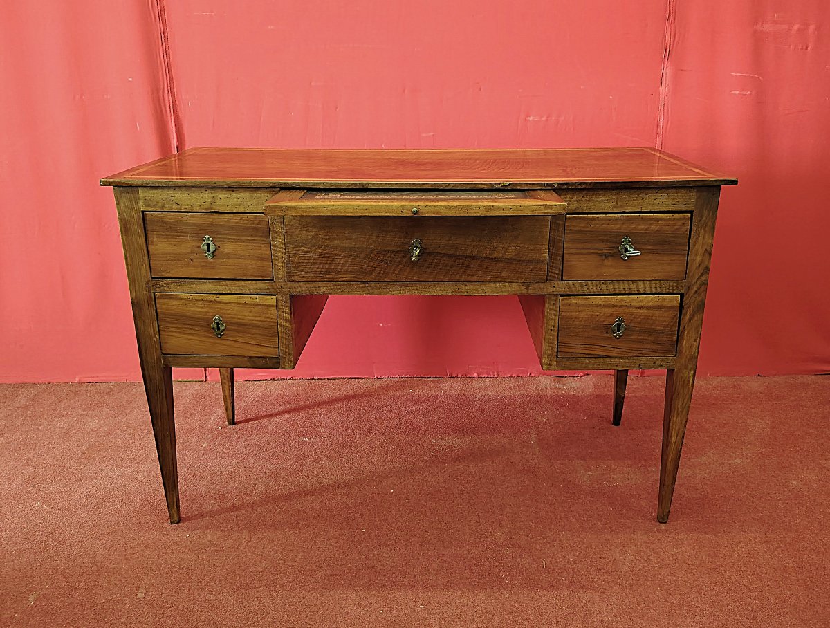 Scrivania in Noce con tiretto-photo-6