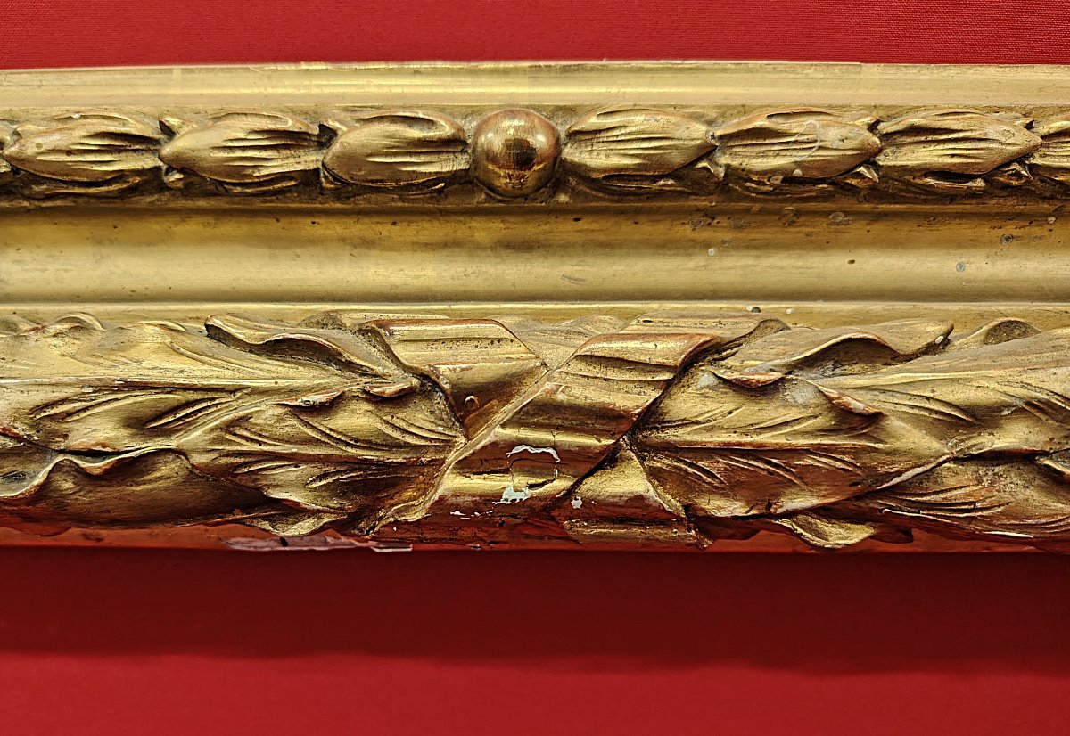 Cornice Rettangolare in Legno Dorato – Italia, XIX Secolo-photo-4