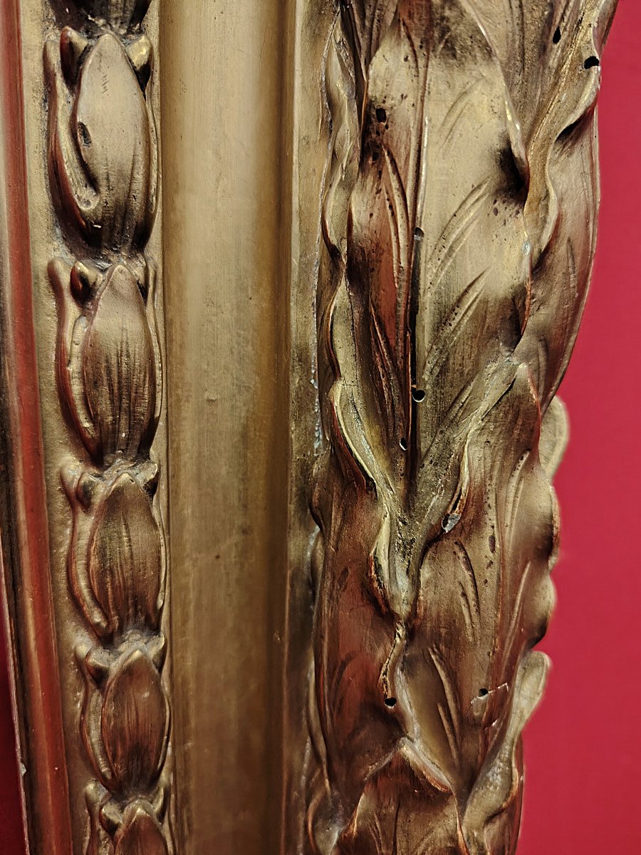 Cornice Rettangolare in Legno Dorato – Italia, XIX Secolo-photo-3