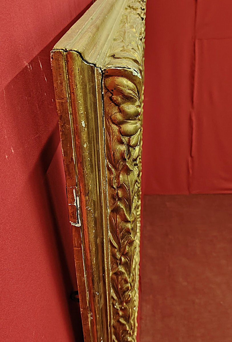 Cornice Rettangolare in Legno Dorato – Italia, XIX Secolo-photo-4