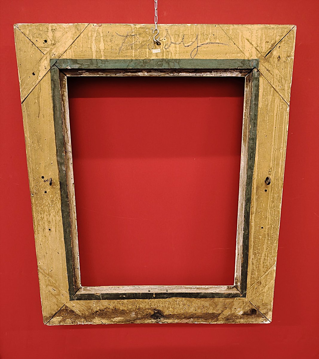 Cornice Rettangolare in Legno Dorato – Italia, XIX Secolo-photo-5