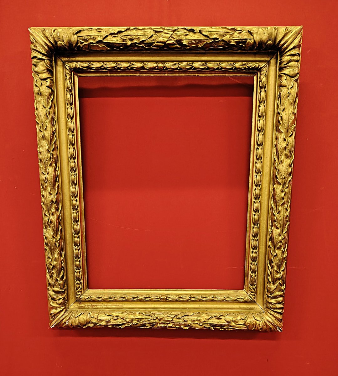 Cornice Rettangolare in Legno Dorato – Italia, XIX Secolo-photo-6