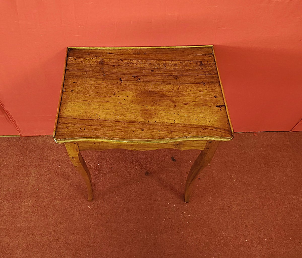 Tavolino Scrittoio in Legno di Noce con Cassetto – Stile Luigi XV, XVIII Secolo-photo-3