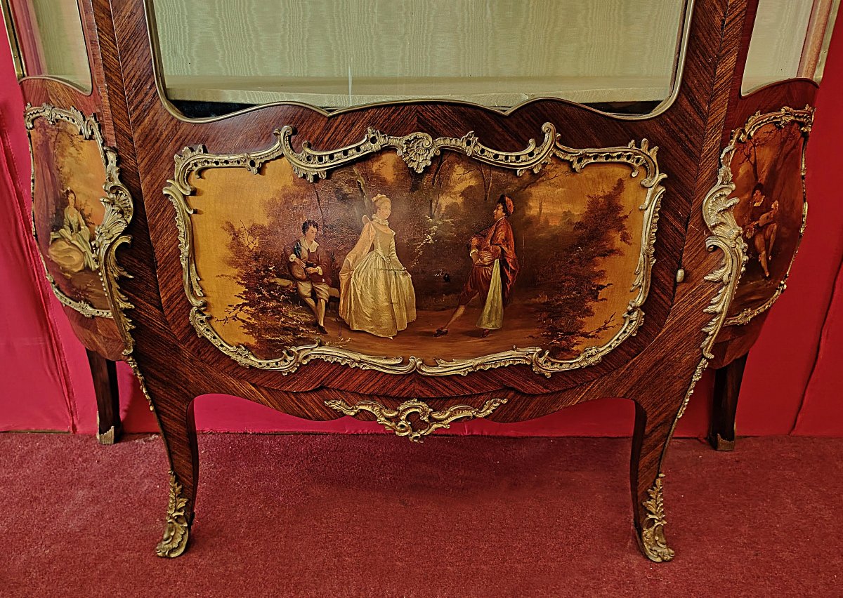 Vetrina Bombata Stile Luigi XV – Epoca Napoleone III-photo-2