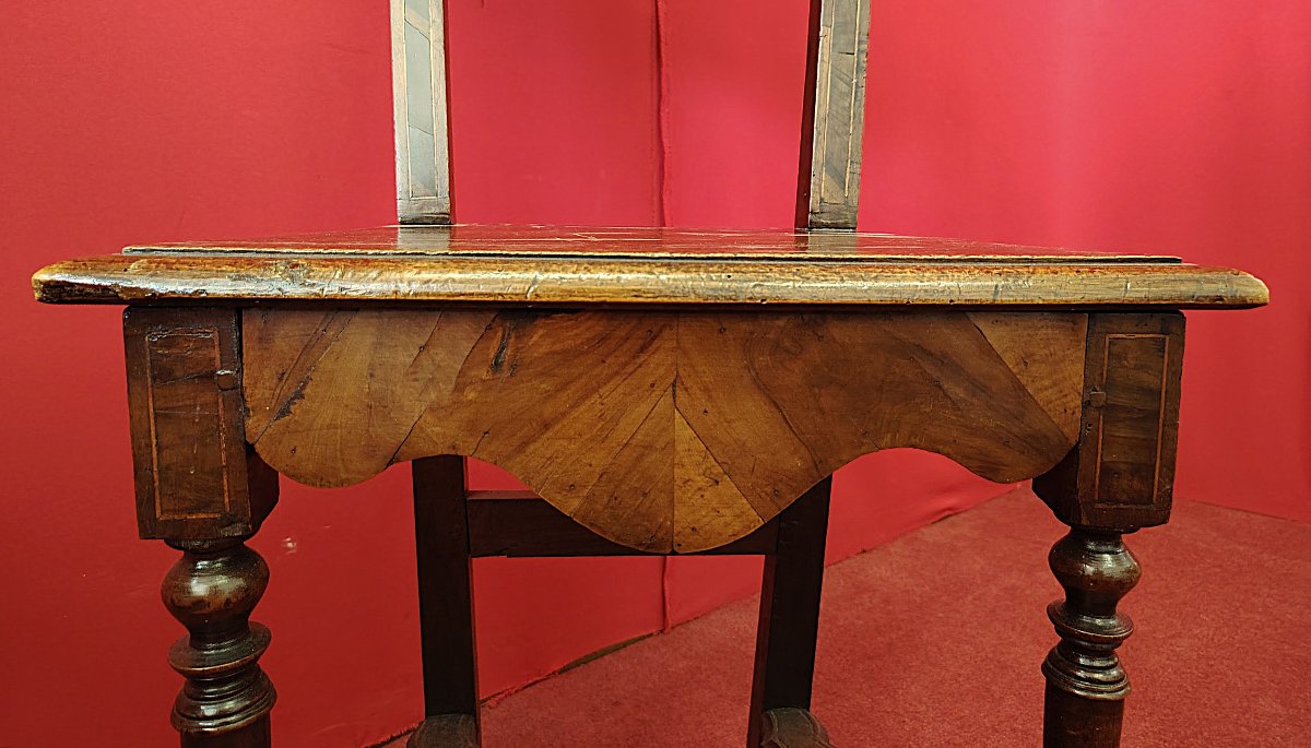 Coppia di Sedie Barocche Intarsiate in Noce e Radica – Lombardo-Veneto, fine XVII secolo-photo-2