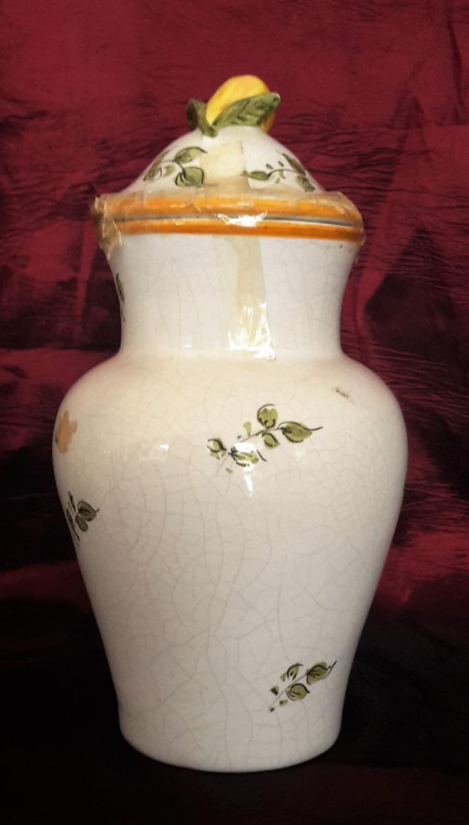 Paire de vases en céramique italienne, peint à la main-photo-1
