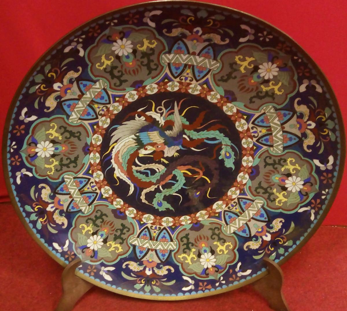 Plat Japonais à Cloisonné