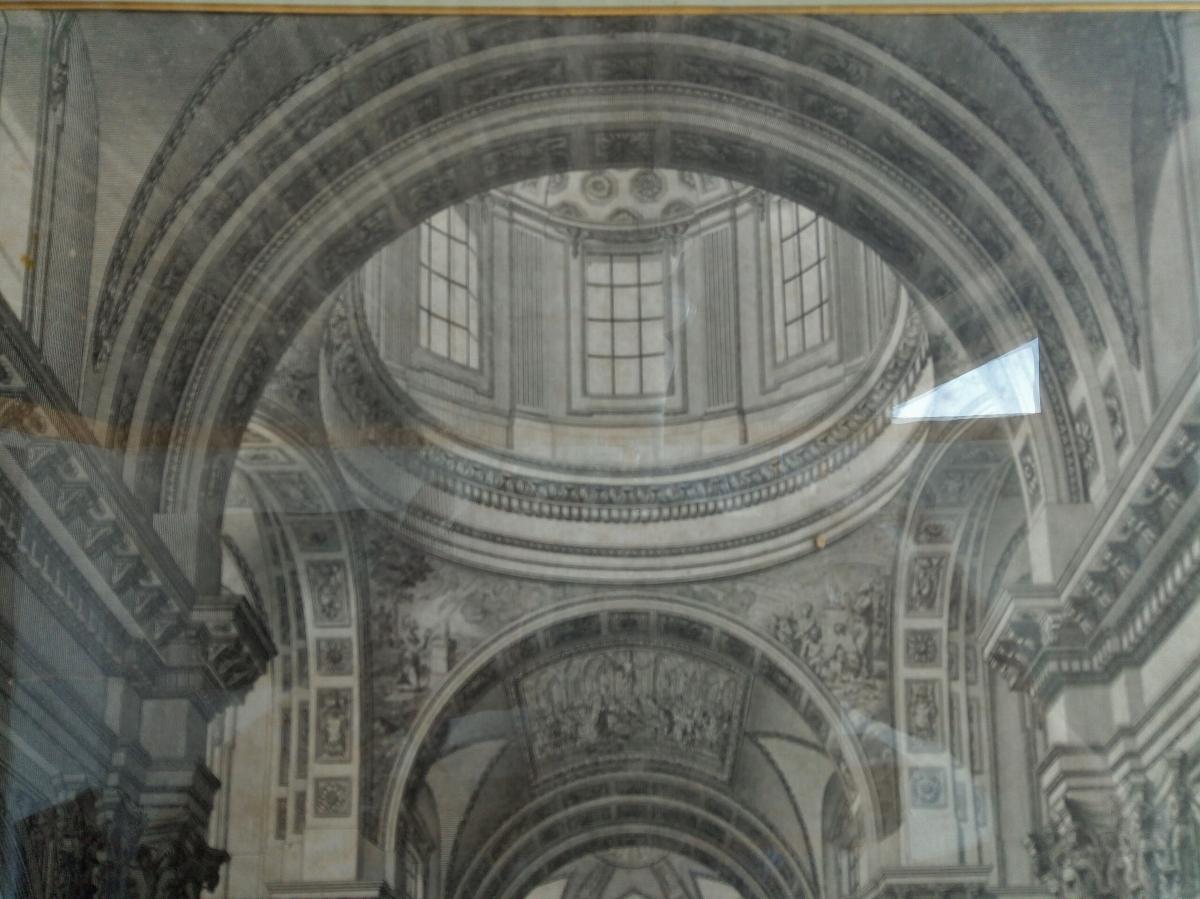 Gravure De l'Intérieur De La Cathédrale De Saint-ursen-photo-1