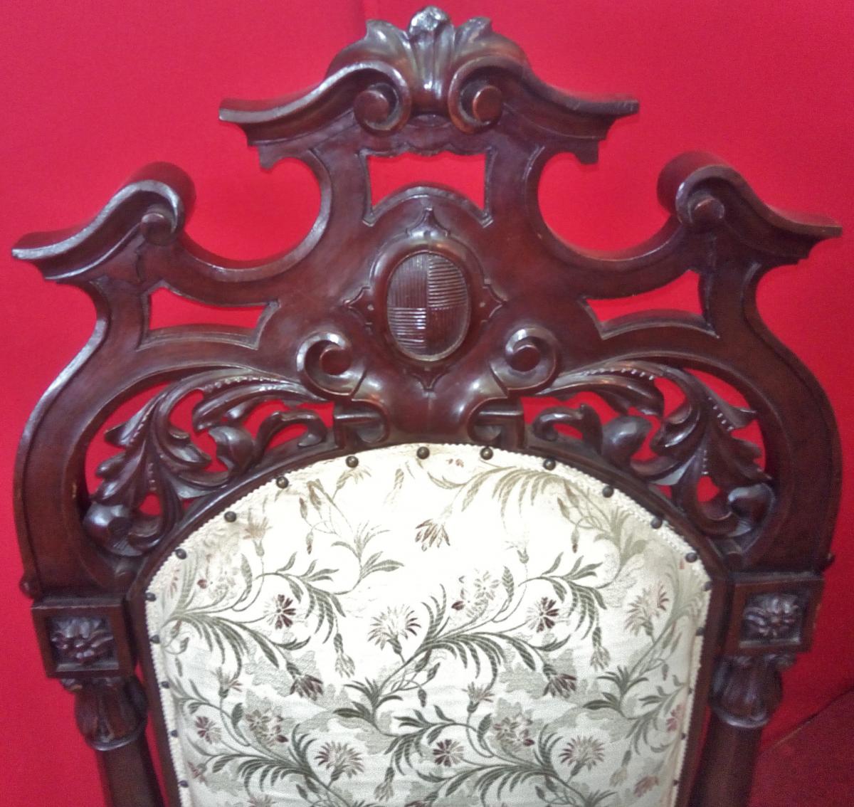 Paire De Fauteuils Sculptés-photo-3