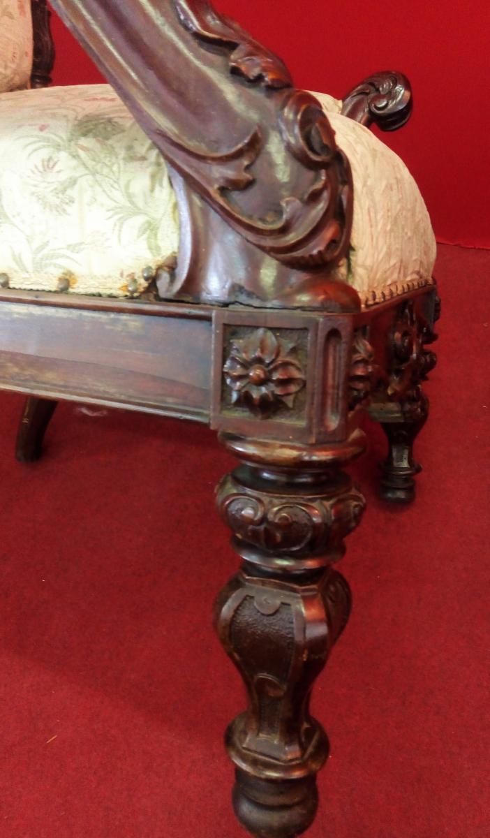 Paire De Fauteuils Sculptés-photo-3