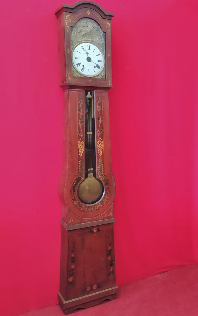 Horloge Pendule Laquée Rouge