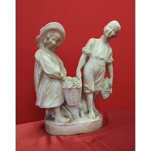 Scultura in marmo allegoria autunnale P. Filippini