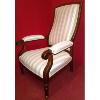 Fauteuil Anglais Avec Tissu à Rayures