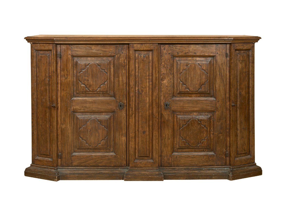 Credenza scantonata in Noce Mantova '600-photo-4