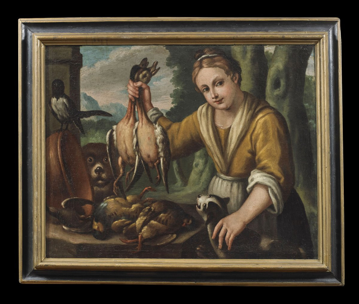 Coppia di Nature Morte con Animali e Personaggi '600-photo-1
