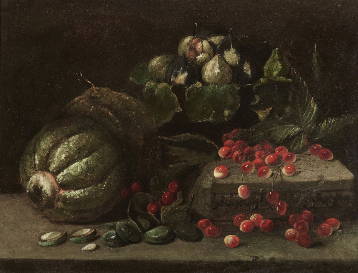 Natura Morta di Frutta e Verdura Roma '600