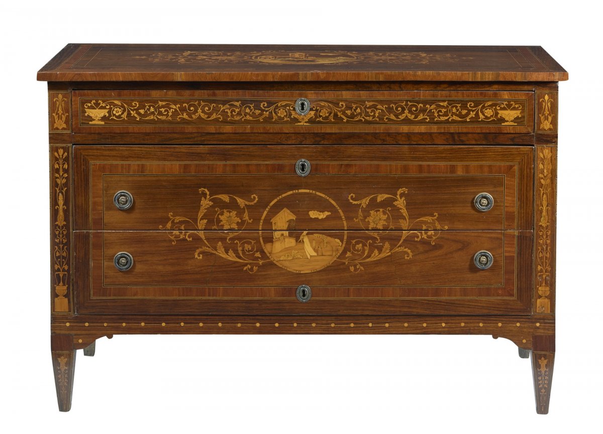 Commode Avec Marqueterie '800